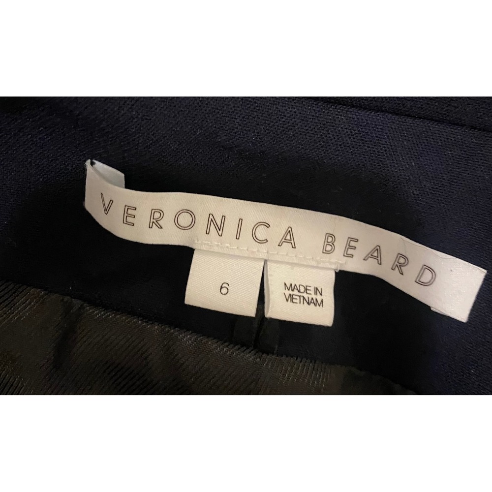 Veronica Beard Miller Dickey Jacket 6 Navy Gold Double Breasted Classic Office - Picture 5 of 16